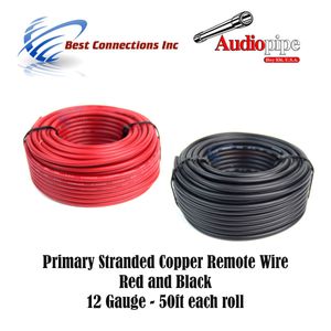 12 cables de calibre rojos y negros de 50 pies cada uno de la marca principal de la cubierta de la cubierta