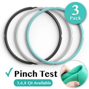 Anillo de sellado para 6 Qt IP – Junta de silicona de repuesto no de goma para olla a presión Instapot de 6 cuartos – Accesorios para olla Insta Fit p