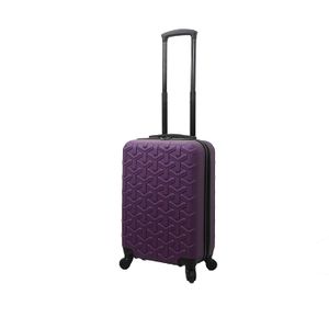 Mia Toro Italia Molded Art Braid Hard Side Spinner Carry-on, Grape