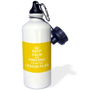 3dRose WB _ _ _ _ _ _ _ _ _ _ 179749 _ _ _ _ _ _ _ _ _ _ 1 Amarillo Keep Calm And Pretend su sobre el Plan de lección Teacher Humor Broma de deportes