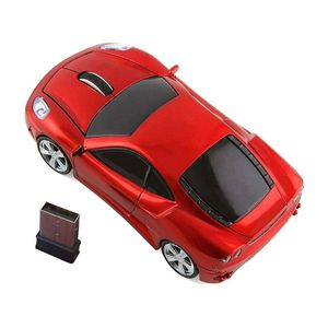 Kamouse - Ratón inalámbrico ergonómico con forma de coche para videojuegos (USB 2.4G, mini receptor, para PC portátil, Windows 10)