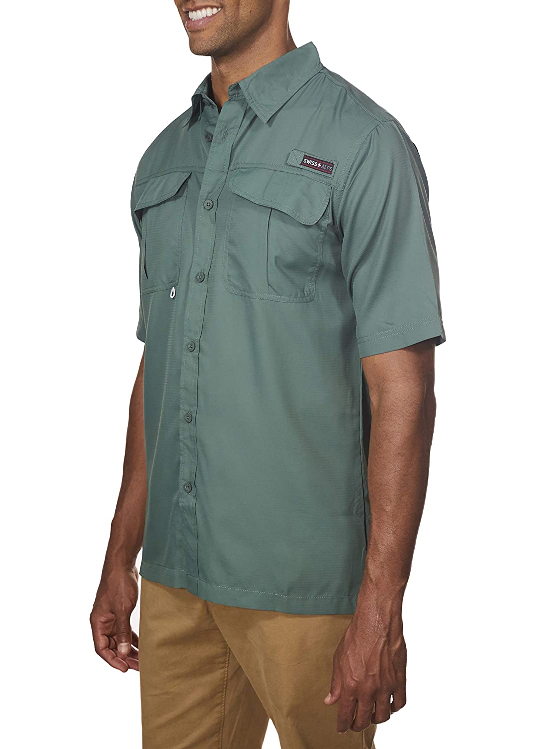Swiss Alps Camisa de pesca para hombre, manga corta, ligera, transpirable -  Compra en  desde Colombia fácil y rápido