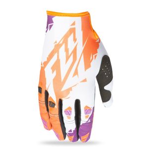 Fly Racing unisex-adult Kinetic Crux guantes (Naranja/Morado, talla 11)