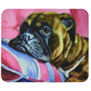 Tesoros de la Caroline Fawn Boxer Mouse Pad/Pad/Salvamanteles caliente (7347mp)
