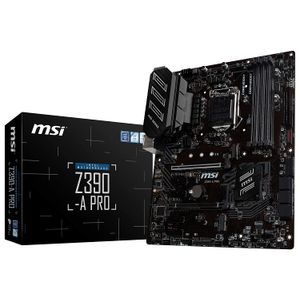 MSI Z390-A PRO LGA1151 (Intel 8th 9th Gen) M.2 USB 3.1 Gen 2 DDR4 HDMI DP CFX Dual Gigabit LAN ATX Z390 Gaming Motherboard