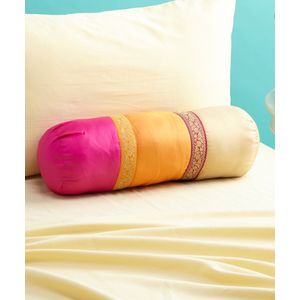 Tangerine Orange & Fuschia Neckroll