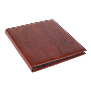 Rojo Co Embossed Árbol Familiar de piel sintética Classic – Álbum de fotos 500 4" x 6" fotos, 13.5" x 12.5," café