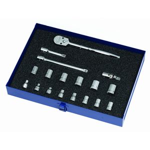 Williams msb-18hftb 18-piece 3/8-Inch unidad de llaves de vaso y juego de herramientas de disco con caja de herramientas