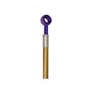 Pro Frenado pbf8001-gld-pur trenzada línea de freno frontal (Oro Manguera y púrpura inoxidable Banjo)
