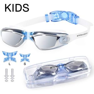 Snowledge Swimming Goggles for Men with No Leaking, Swim Goggles for Men Women with UV Protection Wide View Adjustable - Kids Swim Goggles for Women Y