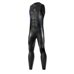Triatlón Traje de neopreno 5/3 mm – Chaqueta Synergy Endorphin sin mangas Long John smoothskin de neopreno para natación en aguas abiertas Ironman Apr