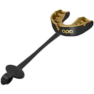 Opro hervir y Bite Oro – Protector bucal + Correa Protector Bucal para Contacto con fútbol y hockey Sport