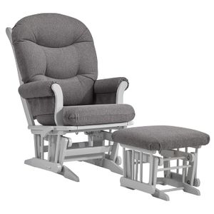 dutailier trineo planeador y Set Otomano – Gris oscuro, Gris/Gris Oscuro
