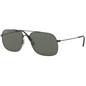 Ray-Ban RB3595 Andrea - Gafas de sol, 2.205 in, goma, color negro y verde oscuro