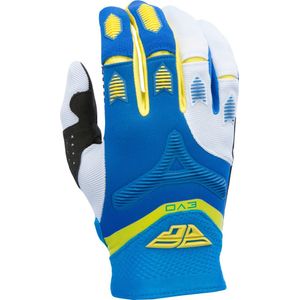 FLY Racing Unisex-Adult EVA Guantes (Azul/Amarillo/Blanco, X-Large)