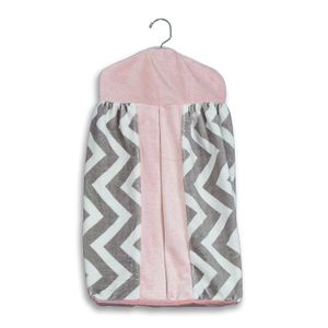 Minky Chevron pañal apilador, Rosado