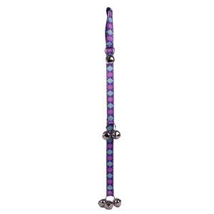 Amarillo diseño de perro Argyle morado Ding bell Potty sistema de formación de perro con 6 campanas, 26" x 1"
