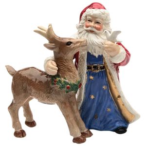 stealstreet ss-cg-10679 4.75" día festivo pintado de Papá Noel con paloma y Deer sal y pimienta