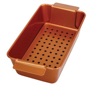 Sartén antiadherente con revestimiento de cobre con bandeja extraíble para desagües