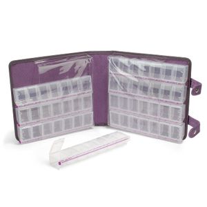 Craft Mates - Caja de organizador grande con cerradura (púrpura)