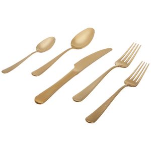 Herdmar Luxor 5-Piece placesetting, dorado (Gold Matte Finish)