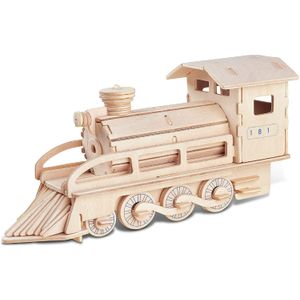 Perplejo tren de vapor 3d Kit de sierra caladora Woodcraft de madera Puzzle