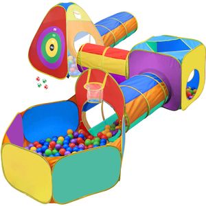 Gift for Toddler Boys & Girls, Ball Pit, Play Tent and Tunnels for Kids, Best Birthday Gift for 1 2 3 4 5 Year old Pop Up Baby Play Toy, Target Game w