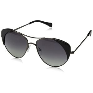 Zac por Zac Posen Mujer Birdie polarizadas Aviator anteojos de sol, Negro, 59 mm.