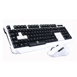 UniFire® V60 teclado de juegos inalámbrico de 2.4 G, impermeable, de alta calidad, con mouse, control DPI, para computadora de escritorio o portable,