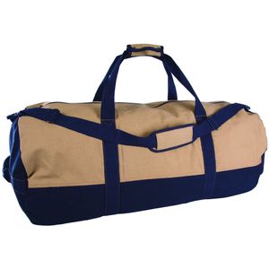 Stansport Two-Tone Canvas Duffle Bag with Zipper