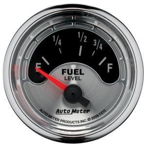 Auto Meter 1215 American Muscle 2 – 1/16" Short Sweep Electric Indicador de nivel de combustible para Ford y Chrysler