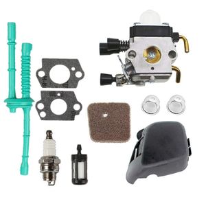ANTO C1Q-S97 Kit de carburador para cortador de cuerdas STIHL FS38 FS45 FS46 FS55 KM55 HL45 FS45L FS45C FS46C FS55C FS55R FS55RC con cubierta de filtr