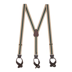 SuspenderStore Men's Striped Y-Back Button Suspenders - 1 Inch Wide