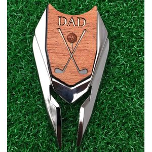 Papá Grabado Golf arreglapiques y marcador de pelotas de caoba personalizados para Papá Regalo del día del padre