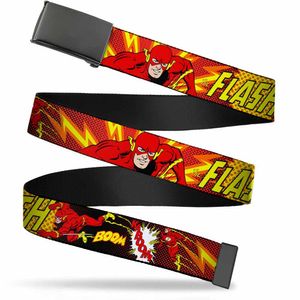 Flash DC Comics Superhéroe Kaboom velocidad Web Cinturón, Multicolor