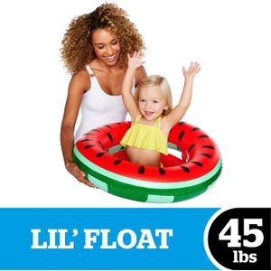 BigMouth Inc Happy Rainbow Lil' Flotador de agua con purpurina en el interior – Flotador de piscina para bebés y niños de 1 a 3 años, perfecto para na