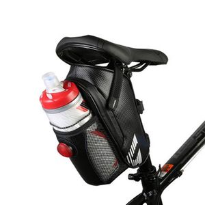 Bolsa para sillín (Bolsa de sillín, moozo impermeable bicicleta botella de agua Holder Ciclismo de Montaña Carretera MTB Bicicleta debajo del asiento