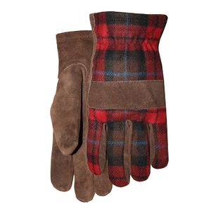 Clima frío – Guantes Thinsulate forrado de gamuza respaldo con lana de piel (grande)