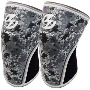 Rodilla mangas Cruz (1 par), 7 mm rodilla tirantes de compresión, gran apoyo de neopreno para entrenamiento, levantamiento de pesas, Powerlifting, sen