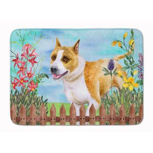 Caroline 's Treasures American Staffordshire primavera alfombrilla de piso, 19" x 27", multicolor