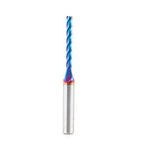 Amana Tool - 46292-K CNC 2D & 3D Carving Flat Bottom 0.10 Deg Angle x 1/8 Dia x 1-3/32 x