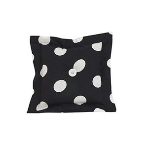 Algodón Tale Designs Dot Decoración Pillow, Poppy/Black