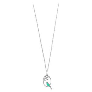 Boma Jewelry Sterling Silver Resin Bird Necklace, 16 inches