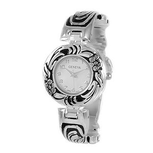 Rosemarie Collections Mujer Vaquero flor pulsera reloj