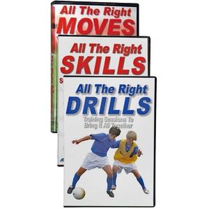 Sistemas de aprendizaje de fútbol todos los taladros de Derecho Moves/habilidades/Fútbol 3 DVD Set