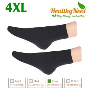HealthyNees - Tobillera de puntera cerrada (tamaño grande, pie, 20-30 mmHg, patas de compresión, giratorias, circulaciones de energía, manga extragran