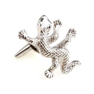 mrcuff Lagarto Par de gemelos en una caja de regalo y paño de pulido