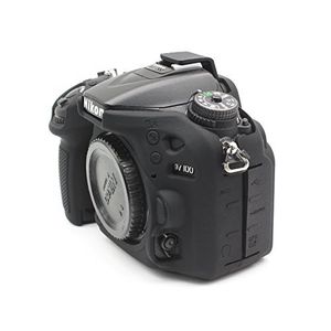 ceari Professional Camera Case Carcasa de Goma Cubierta Protectora de Silicona para Nikon D7100 D7200 Cámara réflex digital – Negro