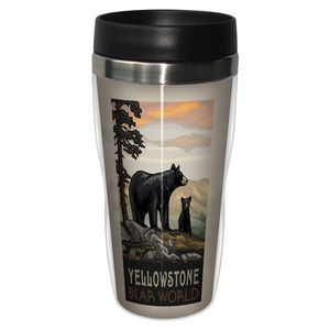 tree-free Greetings sg23271 Scenic Parque Nacional de Yellowstone – Bear World by Paul A. lanquist Acero Inoxidable SIP 'n Go Travel Tumbler, 16-Ounce