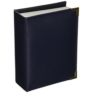 Pioneer Photo Albums 100 bolsillo azul marino cosido piel sintética cubierta con acento de esquina de latón álbum de fotos 4 por 6 pulgadas